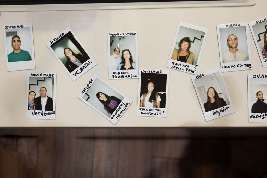 Polaroid portraits of Entrepreneurs Meet community members